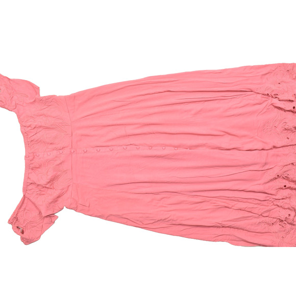 NEW Torrid A Line Dress Off Shoulder Plus Size 2 Ruffle Dress Bright Pink - Picture 1 of 8